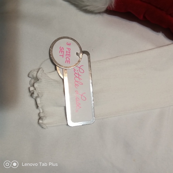 Little Lass 3 Piece Red and White Plaid Girls Set, Size 24 Months New With Tags - Picture 5 of 6